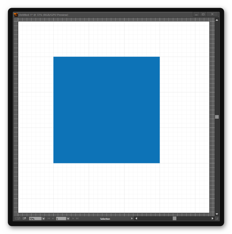 blue square in illustrator